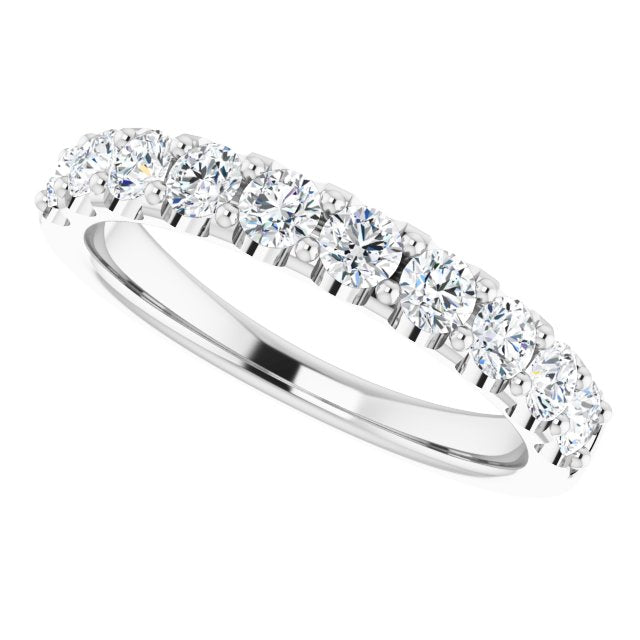 0.75 ct. Round Cut Diamond Wedding Band Classic Anniversary ring-VIRABYANI